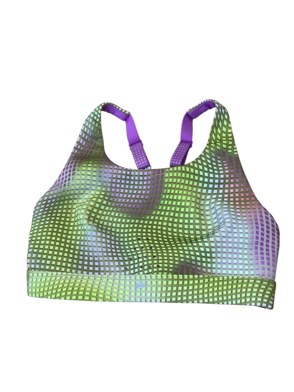 Fabletics High Impact Reflective Sports Bra S Melted Matrix Cosmic Shower NWT